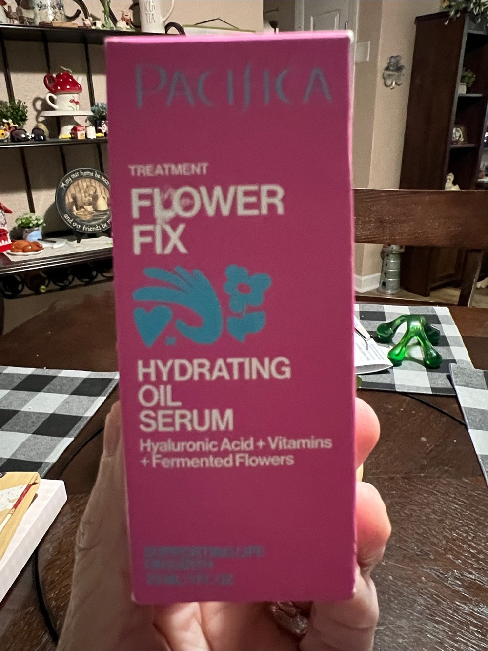 New Pacifica Flower Fix Hydrating Oil Serum — Pink with Teal Accents